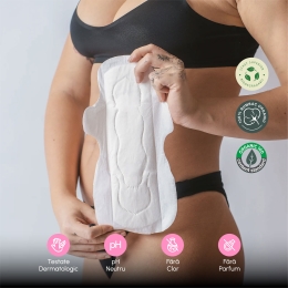 Absorbante de noapte din bumbac organic, 8 buc