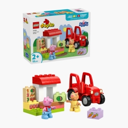 Peppa Pig - Tractor și piață, 10468 Duplo, 18 piese, +2 ani