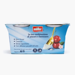 Iaurt 0% grăsime, cu cireșe, 2x125g