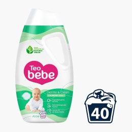 Detergent de rufe lichid pentru copii Gentle&Clean, aloe vera, 40 spălări, 1.8l