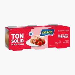 Ton solid în sos tomat 3x80g
