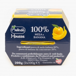 Mousse de mere și banane 200g (2x100g)