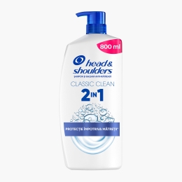 Șampon anti-mătreață Classic Clean 2-in-1 pentru păr normal, 800ml