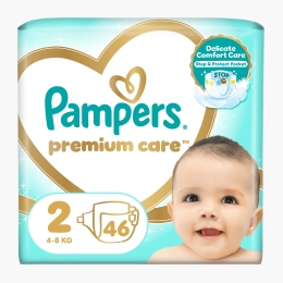 Scutece Premium Care, mărimea 2, 4kg-8kg, 46 buc