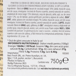 Panettone cu cremă de cireșe amare și bucăți de ciocolată neagră 750g