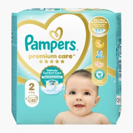 Scutece Premium Care nou-născut, mărimea 2, 4-8 kg, 23 buc