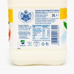 Lapte integral 3,5% grăsime 2l