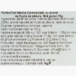 Matcha ceremonială cu aromă de fructe de pădure, fără gluten, 75g