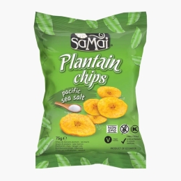 Chipsuri din banane plantain cu sare de mare din Pacific 75g