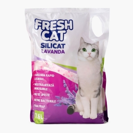 Nisip silicat pentru pisici, lavandă, 7.6l (3kg)