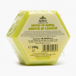 Săpun cu miere, mentă și lămâie 100g