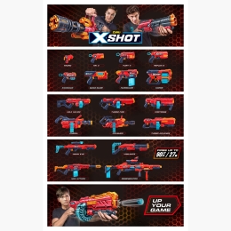 Pistol X-Shot Excel Fury 4, 16 proiectile