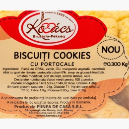 Biscuiți cookies cu portocale 300g
