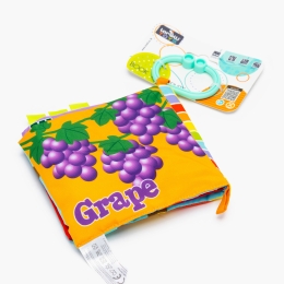 Cărticică interactivă pentru bebeluși, Fructe, 0+ luni