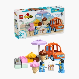 Vizita cu Blue la furgoneta de înghețată, 10458 Duplo Bluey, 22 piese, +2 ani