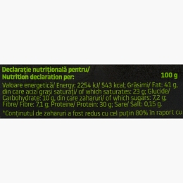 Baton proteic cu ciocolată, cremă de rom și arahide 41g