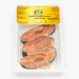 Rondele de păstrăv somonat pe pat de sare 500g