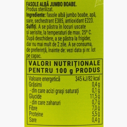 Fasole albă jumbo 570g