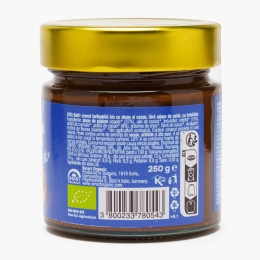 Cremă BIO de alune și cacao, fără zahăr adăugat, 250g