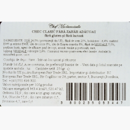 Chec clasic fără gluten și fără zahăr 250g