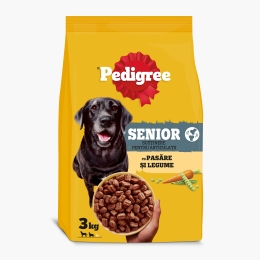 Hrană uscată pentru câini seniori, 3kg, cu pasăre și legume 