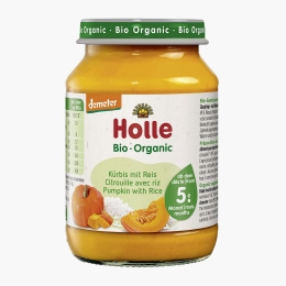 Piure eco din dovleac cu orez pentru copii, fără gluten, +5 luni, 190g