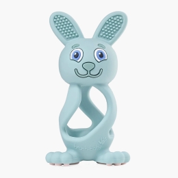 Iepuraș dentiție, silicon, vernil, 0-3 ani