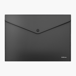 Mapă plastic cu buton A4, 140mm, negru opac