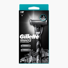 Aparat de ras Mach3 Charcoal, 1 mâner + 2 rezerve