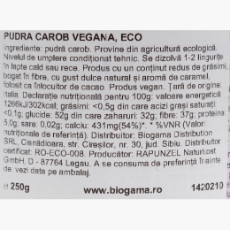 Pudră de carob eco, 250g