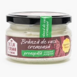 Brânză proaspătă din lapte de vacă, cremoasă 200g 