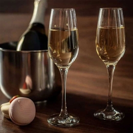 Set 6 pahare șampanie Amber 200ml