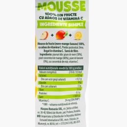 Mousse de fructe (mere, mango, banane) 120g