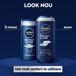 Gel de duș bărbați Protect & Care 3în1, pentru corp, față și păr, 0.25l