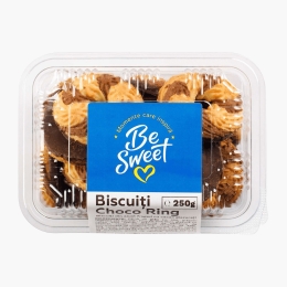 Biscuiți cu glazură de ciocolată Choco Ring, de post 250g