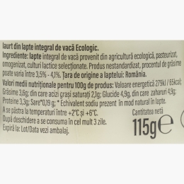 Iaurt eco 3.5%-4.1% grăsime, 115g