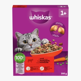 Hrană uscată pentru pisici adulte 300g, cu vită