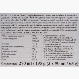 Înghețată premium cu scorțișoară și glazură marmorată 3x90ml