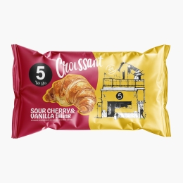 Croissant cu cremă de vișine și vanilie 60g