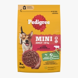 Hrană uscată pentru câini adulți de talie mică, 3kg, Mini cu vită și legume 