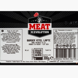 Burger de vițel lapte, carne maturată 30 zile 300g 