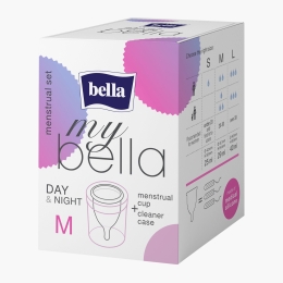 Cupă menstruală + recipient curӑțare, mărime M 