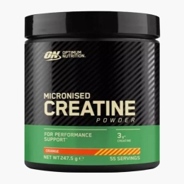 Creatină monohidrată micronizată cu aromă de portocale, 247.5g