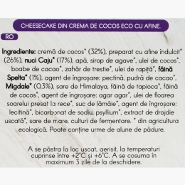 Cheesecake din cremă de cocos și afine 140g