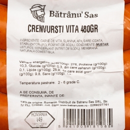 Crenvurști vită 480g