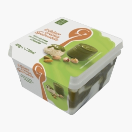 Înghețată (gelato) lapte și ou cu cremă fistic 350g