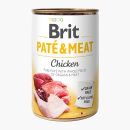 Hrană completă pentru câini adulți, cu pate și bucăți de carne, cu pui, 400g