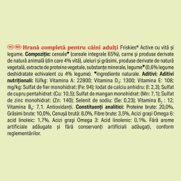 Hrană uscată pentru câini adulți, 2.4kg, Active cu vită și legume
