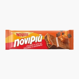 Baton de ciocolată cu lapte cu umplutură de caramel și biscuiți, fără gluten 35g