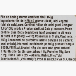 Hering file afumat 150g